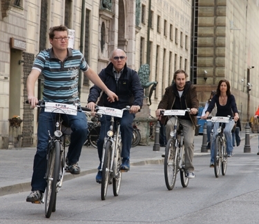 Citytour Munich by bike Spurwechsel